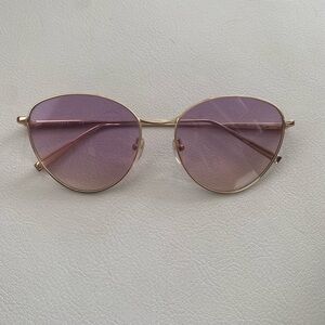 Longchamp Lavender tinted gold rimmed sunglasses